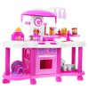 Dětská multifunkční kuchyňka s vybavením růžová