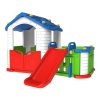 Dětský zahradní domeček se skluzavkou modrý