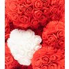 Medvídek z růží červený se srdíčkem 40 cm 1
