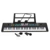 172558 2 detsky keyboard cerny s mikrofonem