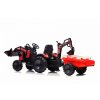 dětský elektrický traktor s vlečkou červený7