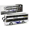 Policejní autobus Dvoupatrový autobus bílý se zvukem napětí1