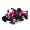Elektrický traktor s vlečkou T2 Blow růžový (2)