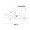 Dětský elektrický traktor G320 s radlicí modrý03