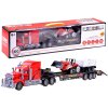 Kamion + traktor s vlečkou na dálkové ovládání červený