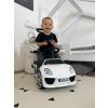 Dětské elektrické odrážedlo autíčko s vodící tyčí 3v1 bílé