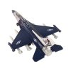 Kovové letadlo se světly a zvuky modré