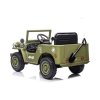 Dětský elektrický vojenský Jeep Willys světlé zelený6