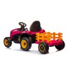 Dětský elektrický traktor BBH 030 s přívěsem růžový06