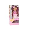 pol pl Lalka Rozowa Sukienka Dlugie Wlosy Spinka Szczotka 38cm 18173 4