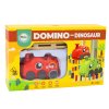 Červené autíčko dinosaurus na baterie s barevným domino 4 barvy kostek