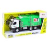 213046 4 multifunkcni zelene kovove popelarske auto s setrvacnikem a barevnymi kontejnery