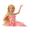 Panenka pro děti s dlouhými blond vlasy, skříň, boty, šaty a doplňky růžová