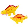 Plyšový dinosaurus penál úložný prostor přívěsek žlutý