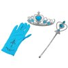 Set doplňků pro princeznu kouzelná hůlka rukavička koruna Sněhová královna