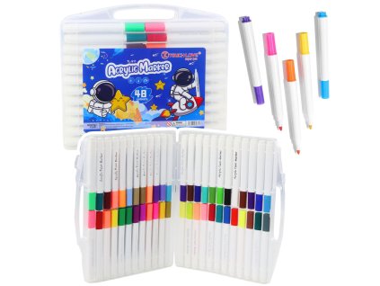 pol pl Zestaw Pisakow Markerow Akrelowych W Organizerze 48szt 21530 1