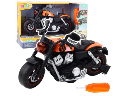 pol pl Motocykl Do Skrecania Rozkrecania DIY Swiatla Dzwieki Pomaranczowy 24217 1