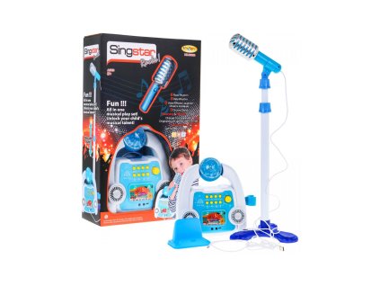 Dětské karaoke s mikrofonem modré07