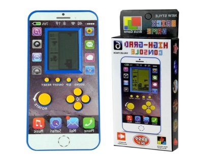 204914 elektronicka hra tetris kapesni verze modra