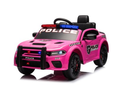 Elektrické autíčko Dodge Charger policejní růžové03