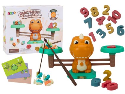 210955 naucna hra na pocitani s rovnoramennou vahou dinosauri matematika karty