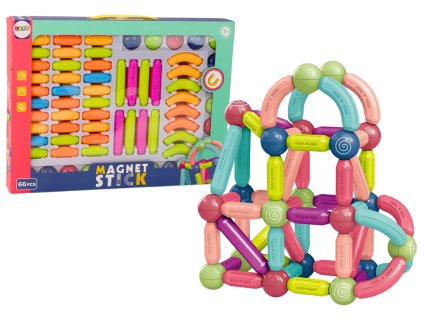 211726 sada magnetickych stavebnicovych kostek 66 dilu barevna
