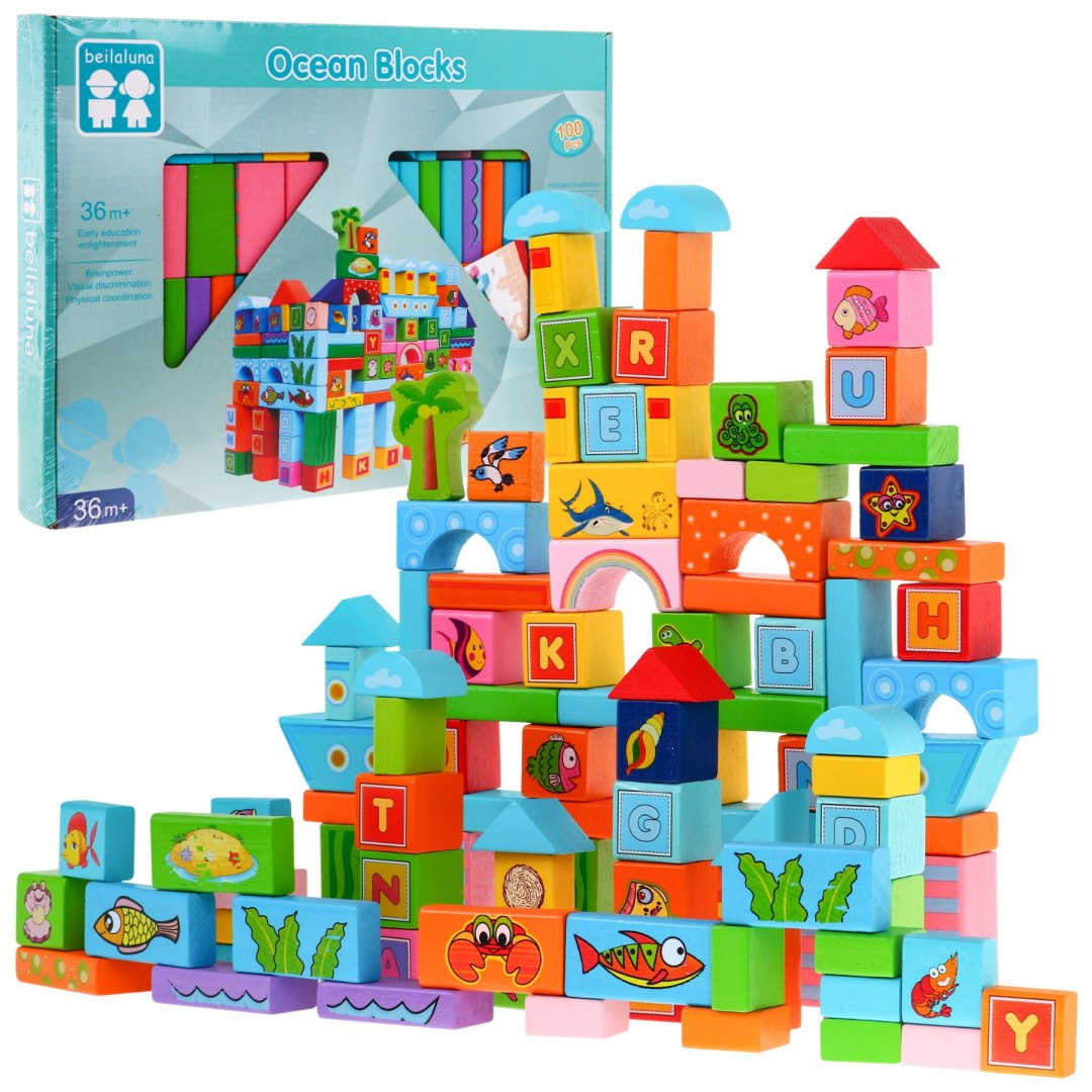 Set drvenih kocaka 100 kom