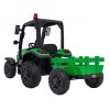Dětský elektrický traktor BLAST s přívěsem zelený10