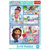 pol pl Puzzle 2x70 Baw sie z Gabby Koci Domek Gabi Trefl 34438 26358 4