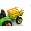 Elektrický traktor s vlečkou zelený6