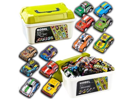 Játékautók szett 50 db autós dobozban