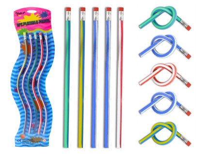 Rugalmas hajlító ceruza radírral soft 5 db 30 cm formázásához