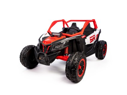 Elektromos játékautó Buggy Bumper 66 piros | 24V | 4x200W | ÉVA | LED | 2,4 GHz | Öko bőr