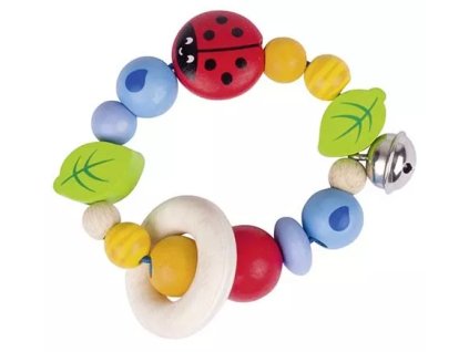 236949 hracka do ruky dva krouzky s beruskou rolnickou a listy