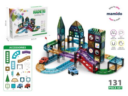 109622 magneticka stavebnice 131 dilu zavodni draha