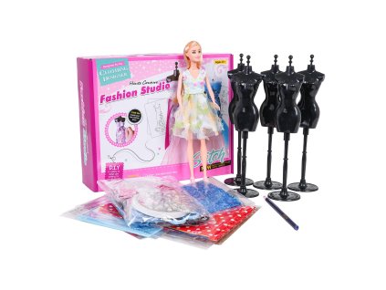 zestaw malej projektantki kolorowe materialy akcesoria