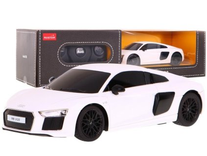 Távirányítós autó R/C Audi R8 Rastar 1:24 fehér