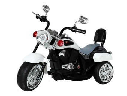 dětská elektrická motorka chopper bílá