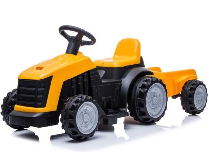mamido dětský elektrický traktor s vlečkou žlutý (2)