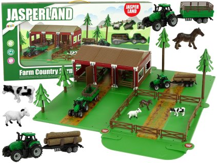 Farmářská stodola s dvěma traktory a zvířátky1