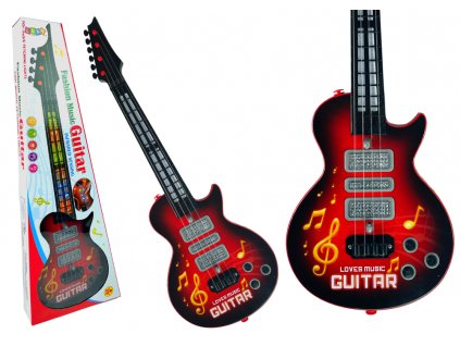 Elektromos gitár csillag húrok színes LED-ek Piros