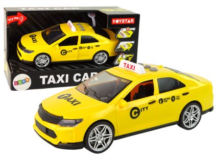 Elektromos játékautó Taxi 1:14 Sárgán hangzik a fény