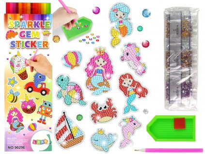 Matricakészlet Gyémánt hímzés Sea world Animals Mosaic