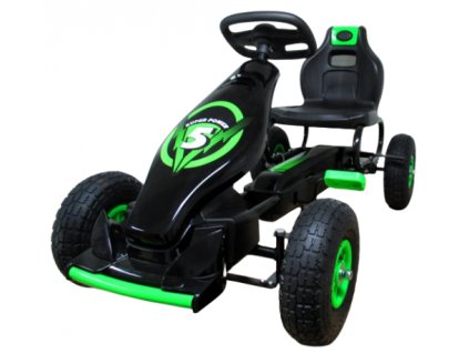 Zöld gyerekkart G8 felfújható kerekekkel