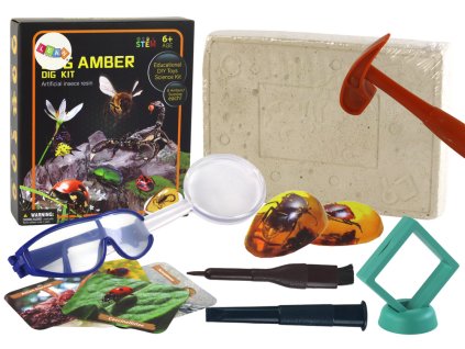 Régészeti készlet – ásatások Rovarok borostyánban