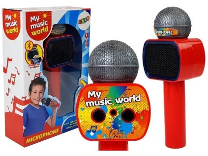 Vezeték nélküli gyerek karaoke mikrofon Bluetooth hangszóróval piros