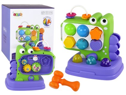 Dinosaur Oktatási Panel Whac-A-Mole Matching Game Kids Purple