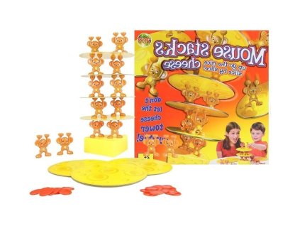 Ügyességi Sajttorony egerekkel Családi játék