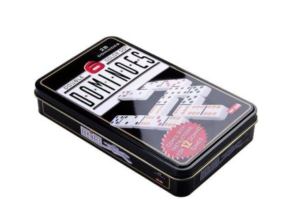 204818 logicka hra domino v kovove krabicce 28 dilku