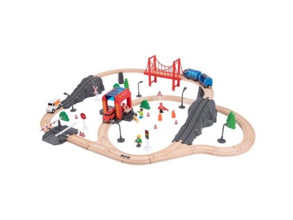 Dřevěná vláčkodráha Hasiči1